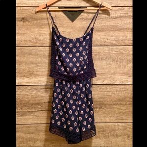 NWT Abercrombie & Fitch Small Blue Flower Romper